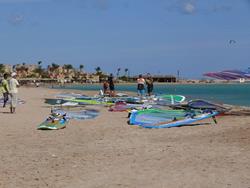 Safaga, Red Sea. Beach launch area.